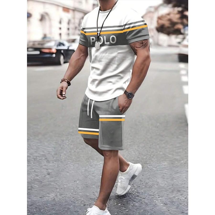 Men's T-shirt And Shorts Set Summer Men's Top Everyday Casual Men's Oversized T-shirt Outdoor Street Fashion Men's Sports Shorts
