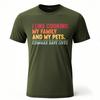 Daily Wear Summer For Man tshirt I Like Cooking My Family And My Pets Commas Save Lives Short Sleeve Cotton Round Neck