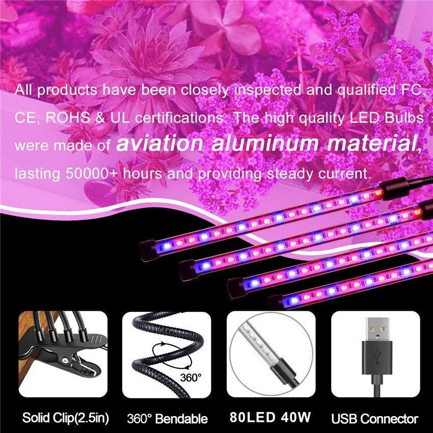 USB Full Spectrum Led Plant Grow Light Bulb  For Indoor Plants Flower Led Grow Lights Spot Lamp DC 5V
