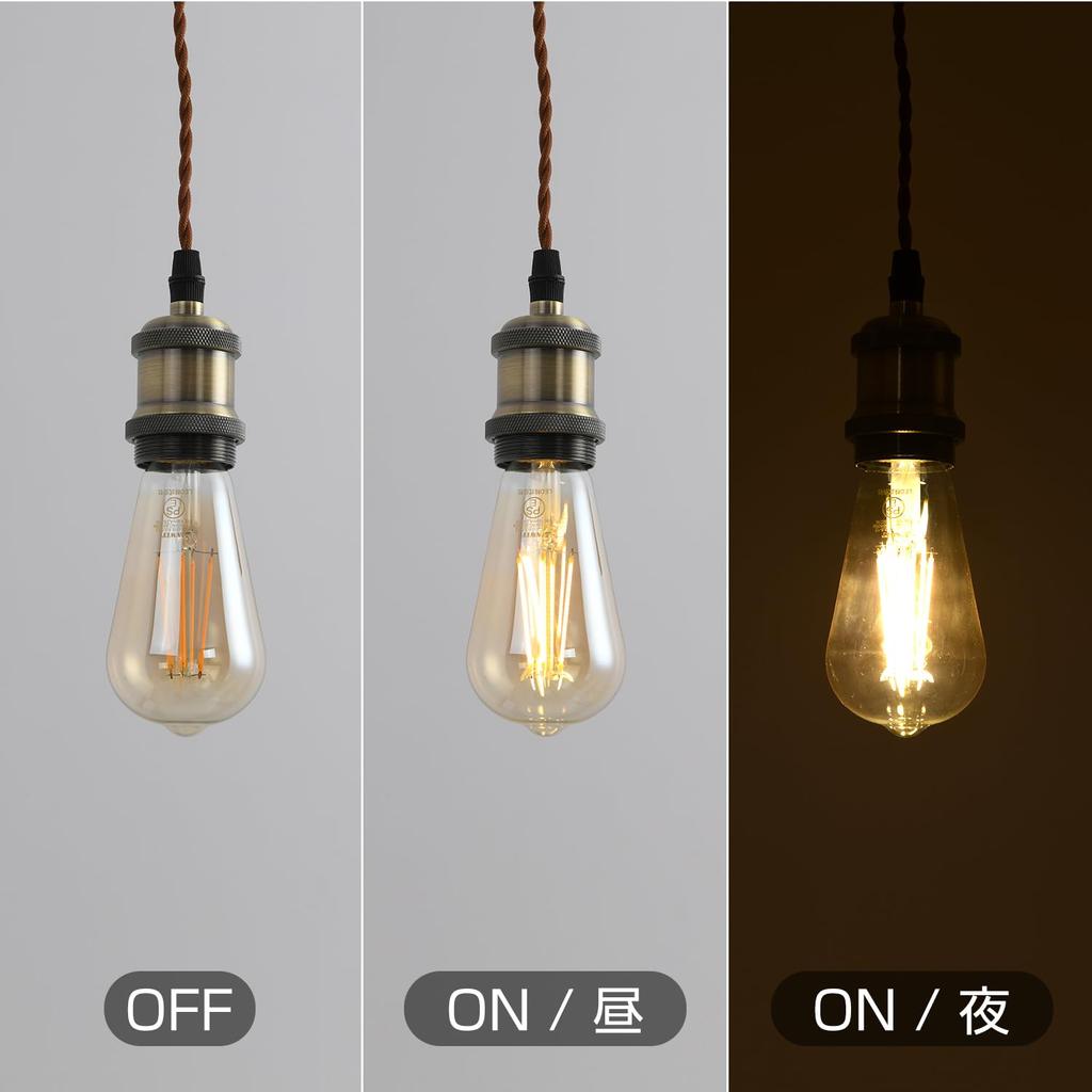 LVWIT Pendant E26 with LED Edison Bulb 6W Power Bulb Lighting Fixture for Wired Duct Ceiling Hanging with Cord 100cm Adjustable Color Adjustable