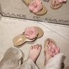 Wedges Flip Flops Women's Summer Fashion Flower Thick Soled Vacation Beach Shoes Round Toe Casual Slippers Size 35-40 Pantuflas