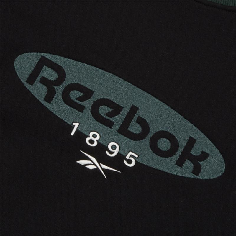 Reebok Heritage Colorblock Sweatshirt   Black Green Rets5fm42bk