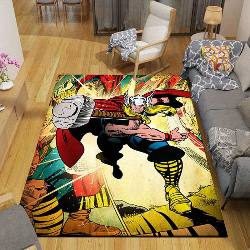 1pz Tappeto Marvel Avengers Super Eroi, Tappetino Antiscivolo, Design Personaggi Cartoni Animati, Morbido Velluto, Decorazione Stanza, Lavabile