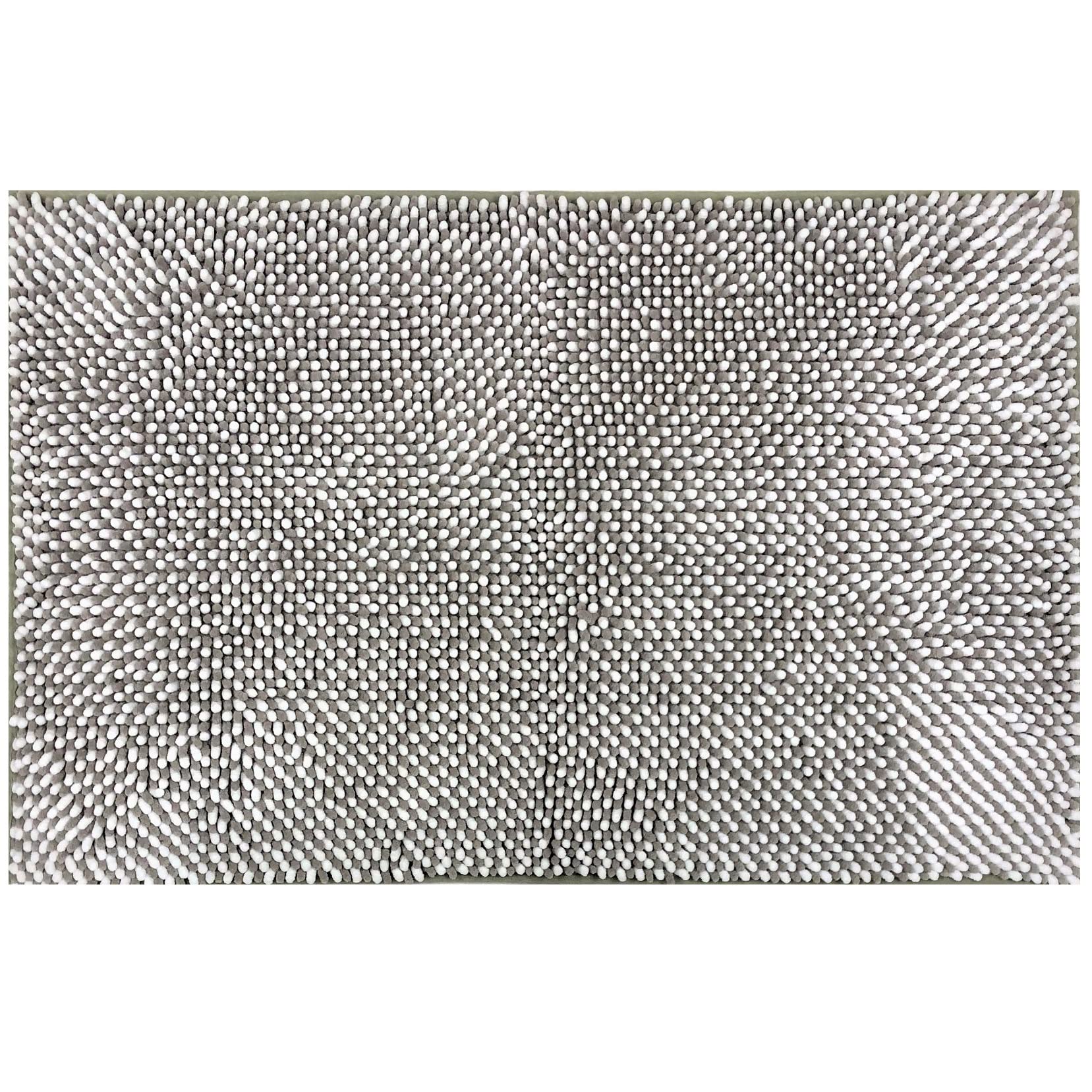 

Senko Twin Mall Bath Mat, Approx. 50 x 80 cm, Gray, Absorbent, Quick-Drying Microfiber, 85335