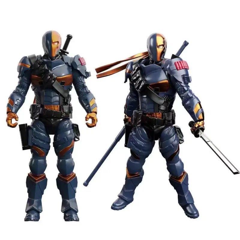 Hot F5 Roundd Culture Batman Series Model Doll Arkham Knight Deathstroke Red Hood Desktop Model Playthings Doll Festival Present