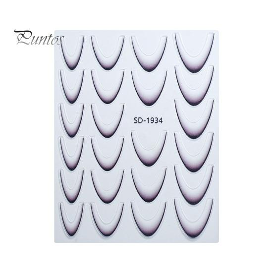 

1/12 шт. французских наклеек для ногтей 12 цветов, ультратонкие градиентные линии, самоклеящиеся простые наклейки для ногтей для элегантного французского маникюра J