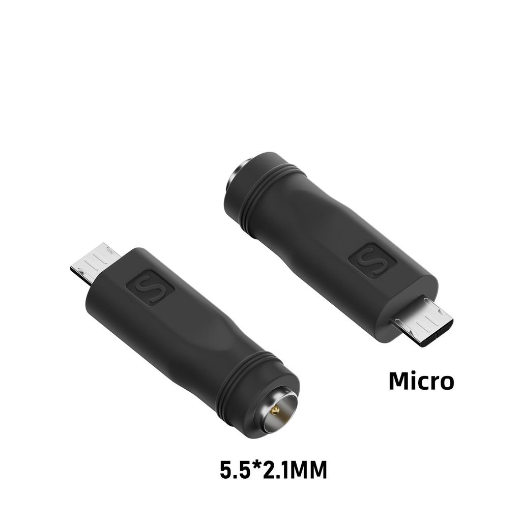 2Pcs DC 5.5x2.1mm Female 8-in-1 Adapter Kit, Multi-function Laptop Power Converter Plugs