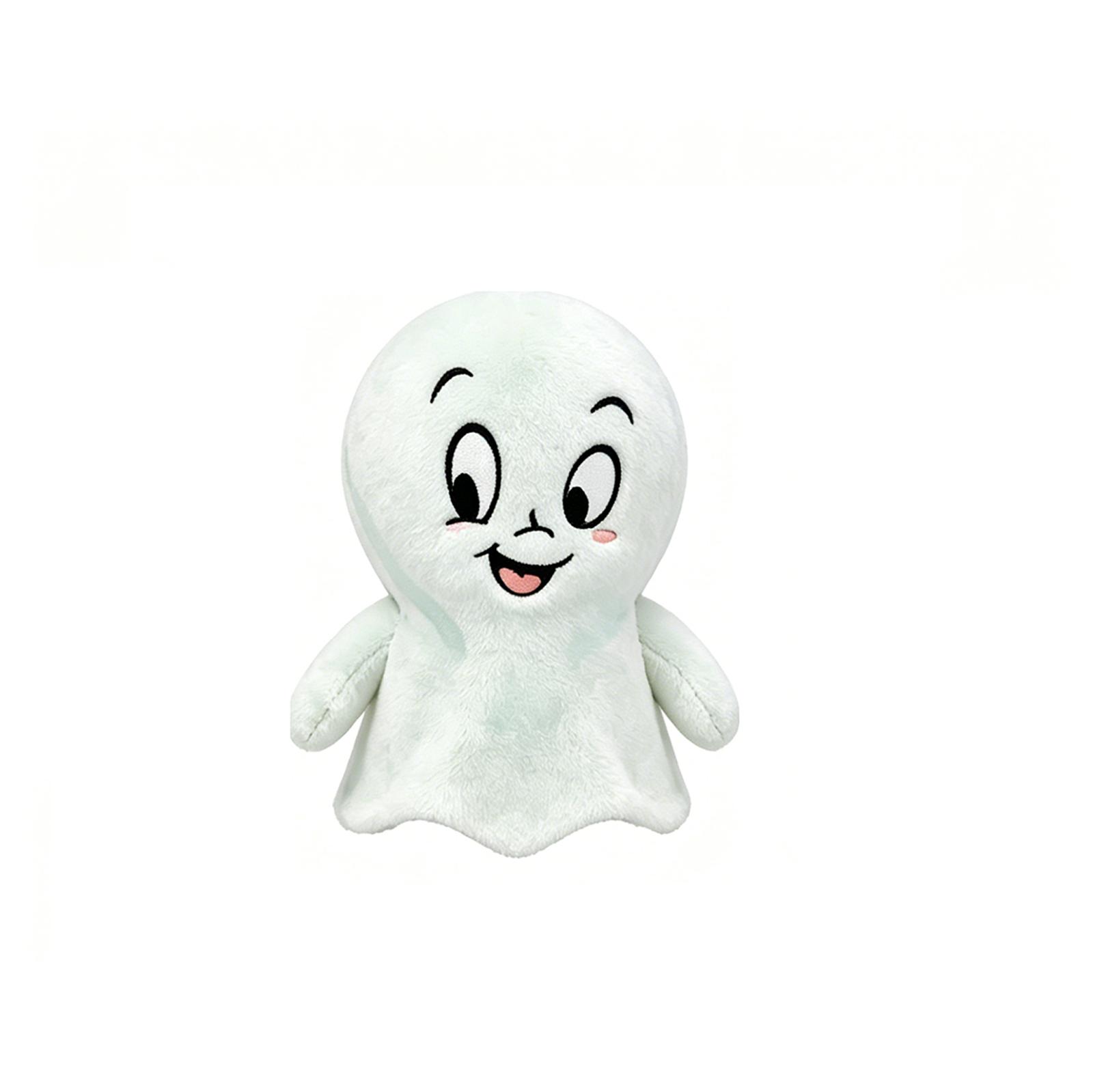 Plush Halloween Ghost Soft Toy Stuffed Animal Cute Friendly Ghost Plush Doll for Gift Collection 25cm One Size