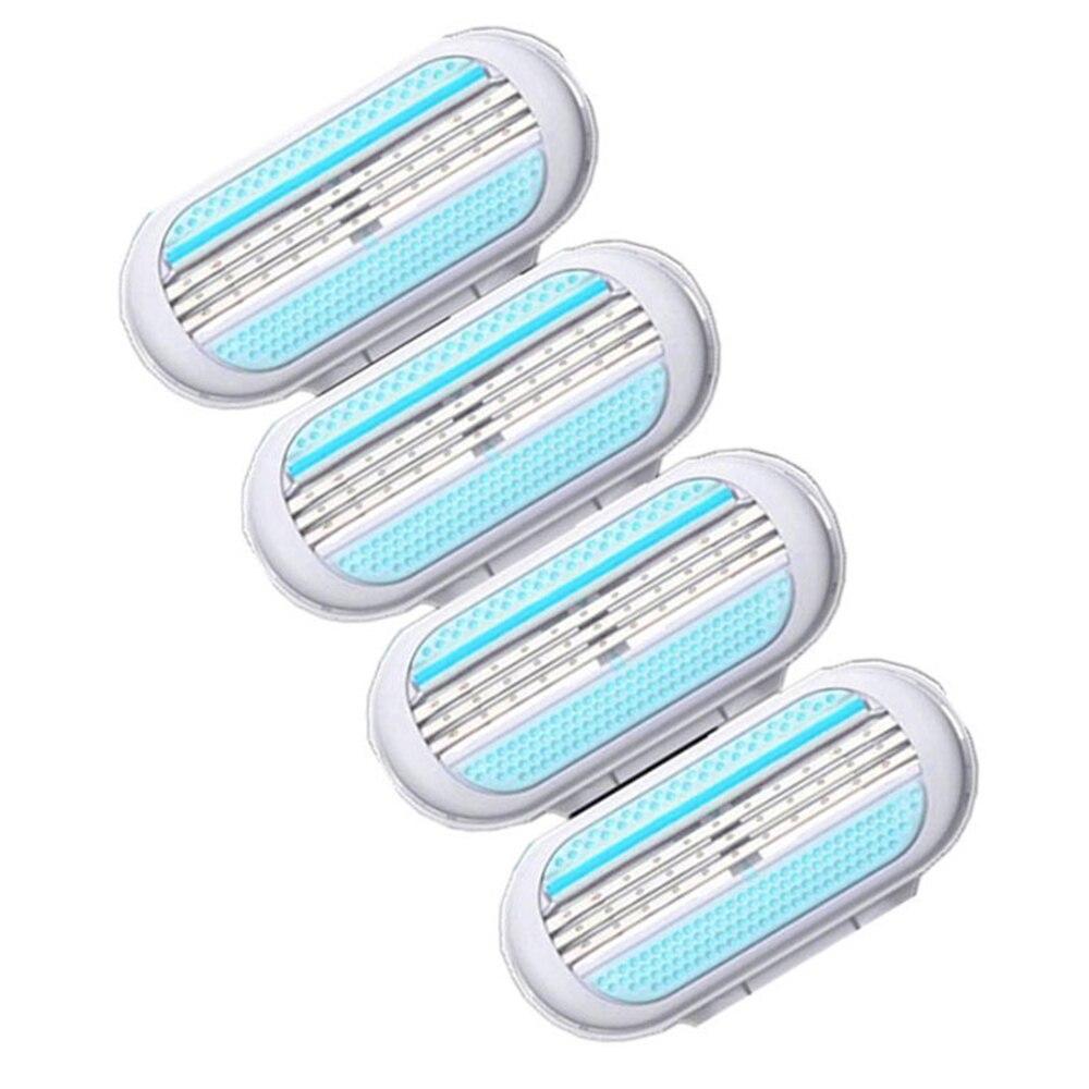 1 Pz Donne Sostituibile Manuale 3 Strati Strumento Depilatorio Manico per Rasatura Lame Depilazione Gambe/Braccia