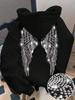 2026 Bestseller Rhinestone Wings Pullover Hoodie - Men's & Women's European Long Sleeve Style