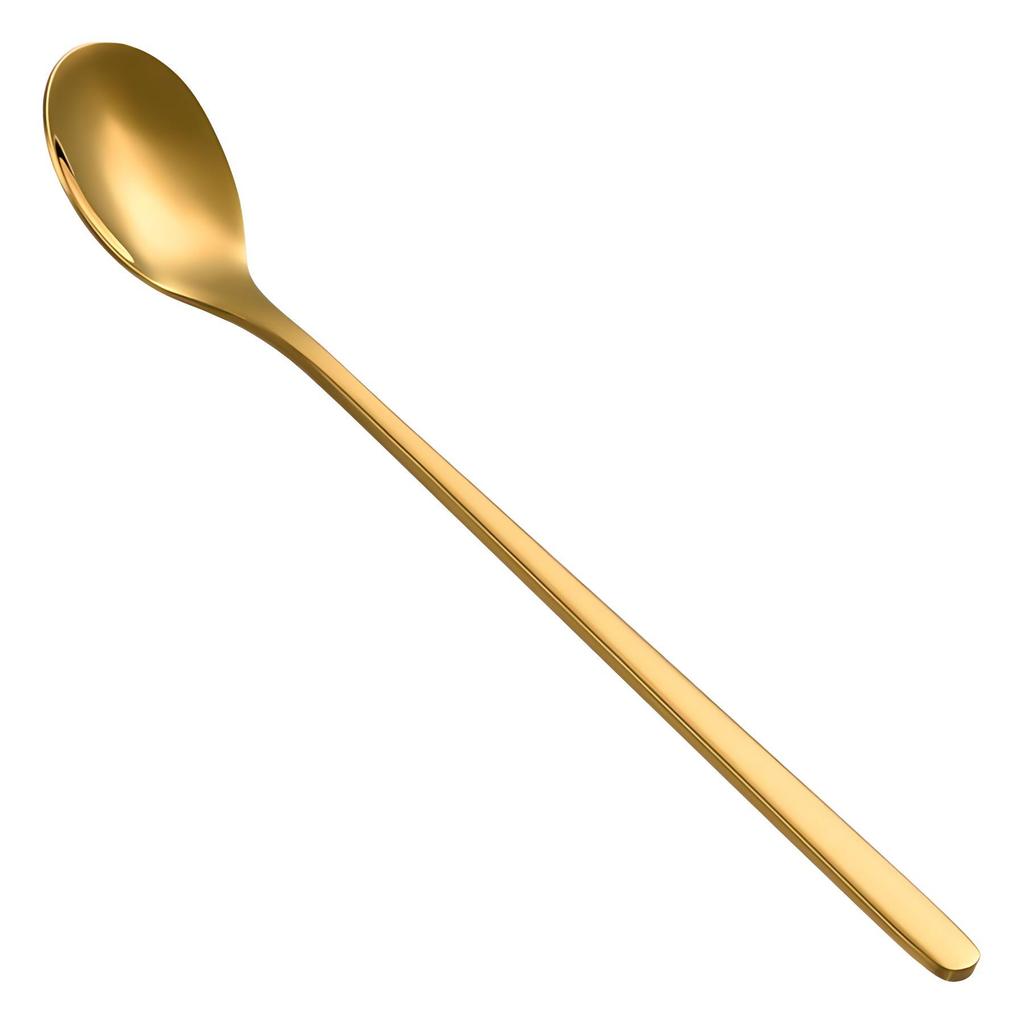 Gold Long Handle 304 Stainless Steel Water Drop Spoon for Stirring Desserts and Coffee