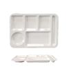 Melamine 5-Compartment Rectangular Fast Food Tray
