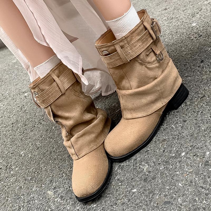 Women Ankle Boots Dress Heeled Shoes Designer Dress Sport Women Short Boots 2025 Winter Chelsea Botas De Mujer Zapatos