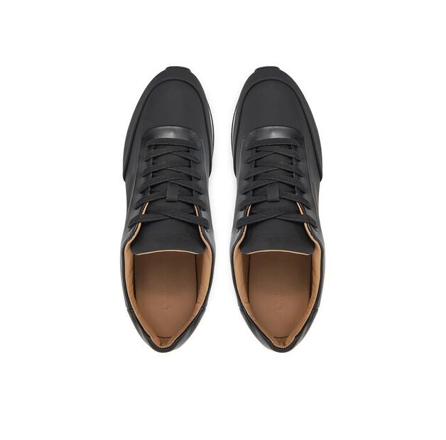 Men's Sneakers Calvin Klein Low Prof Runn Laceup Rubb Lth Hm0hm01707 Black