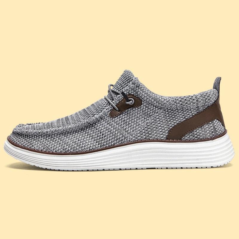 Summer Breathable Men's Loafers Lightweight Casual Slip On Shoes Non-Slip Comfortable Outdoor Vulcanized Leisure Shoes for Men