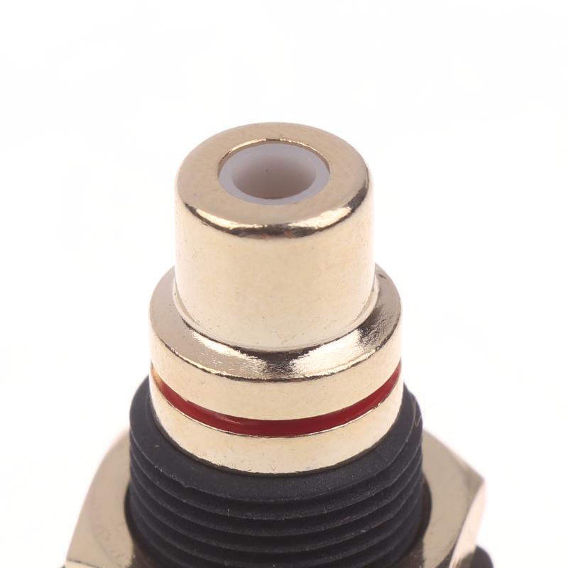 2/4Pcs Rca Female Socket Elbow Pin Pcb Panel Mount Adapter Right Angle Copper Gold Plated Decoder Digital Coaxial Connector