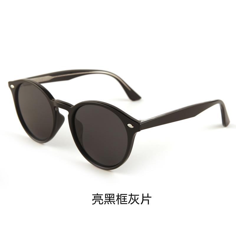 European and American personalized pin glasses legs sunglasses men's fashion round frame polarized sunglasses sunscreen sunshade glasses tide