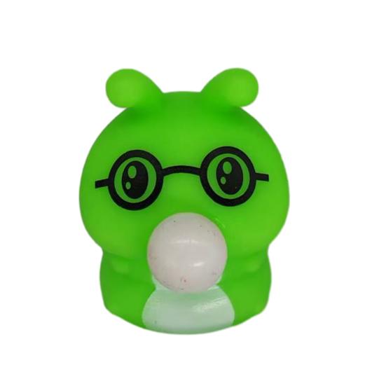 Cute Squeeze Toy Cartoon Animal Shape Squeeze Toy Soft Stress Relief Fidget Sensory Toy Portable Fun Bubble Toy for Kids зелёный
