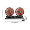 Electric Fan For Car Double Head Vehicle Dashboard Cooler Multifunctional Double Head Car Cooling Fan For Dashboard And Back