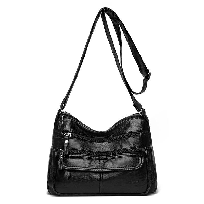 Women's Bag 2026 Spring Middle-aged Mother Shoulder Bag Crossbody Fashion Multi-layer Soft Leather Women's Bag