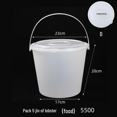 Disposable Round Plastic Food Container with Handle