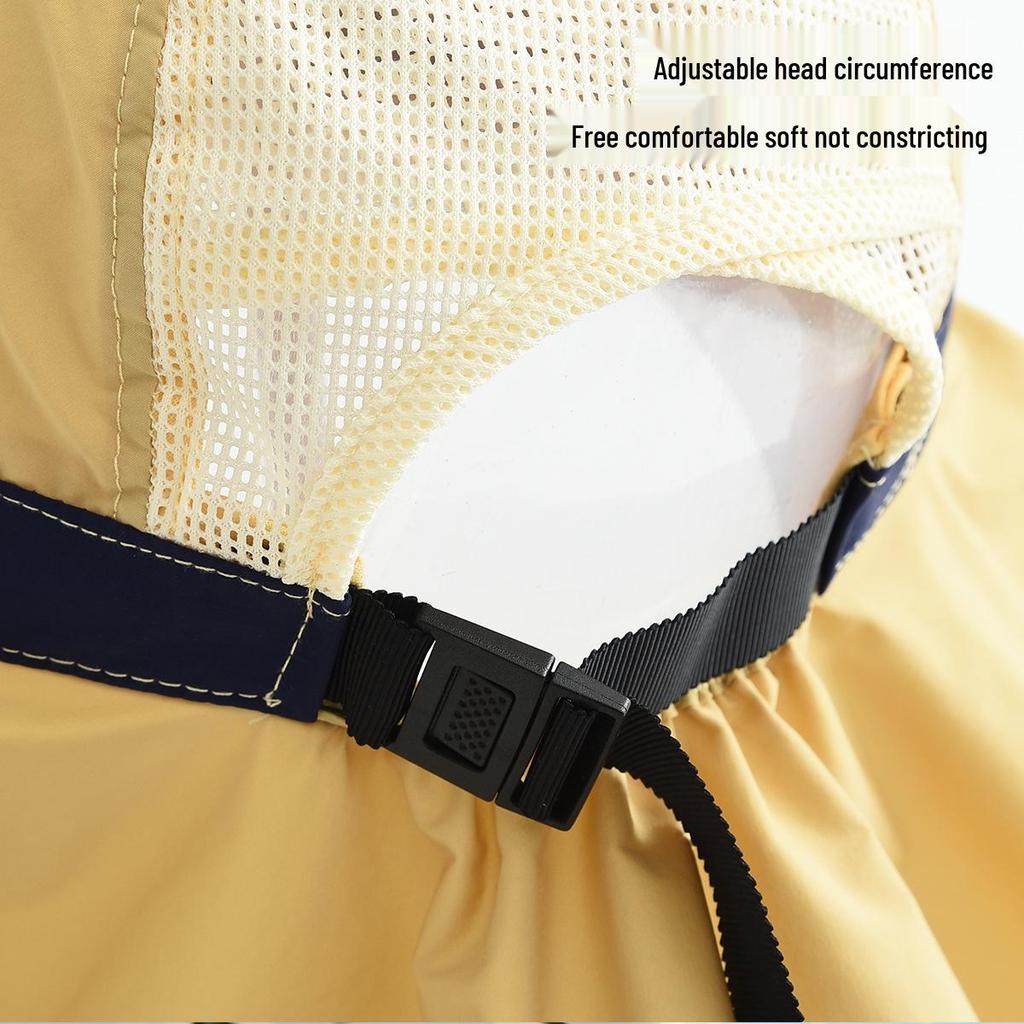 Children's Wide-Brim Sun Hat with Neck Protection, Windproof Outdoor Cap for Boys and Girls