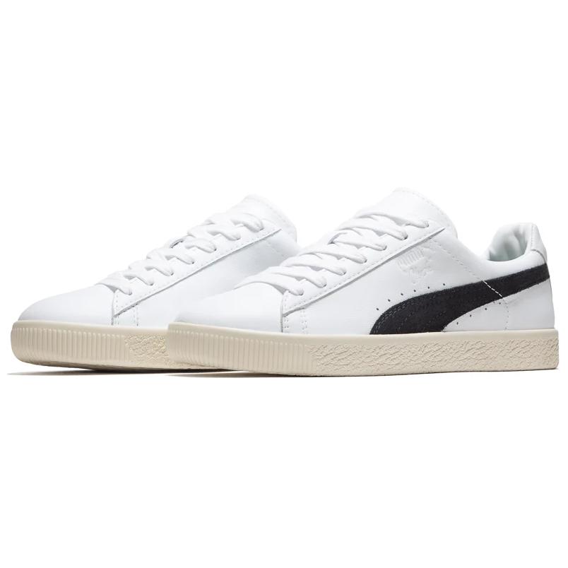 Puma Clyde Hergestellt in Deutschland Weiß Schwarz Herren Sneaker Matt-Elfenbein 394390-01