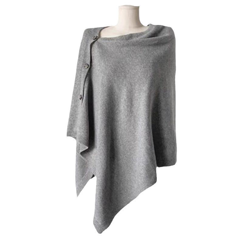 2025 New Style Australian Merino Wool Oblique Cut Cape with Gold Buckle
