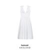 Spring 2025 Women's European & American Style Bow Poplin Midi Dress
