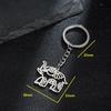 Bohemian Lucky Elephant Pendant: Cute Stainless Steel Animal Cutout Keychain