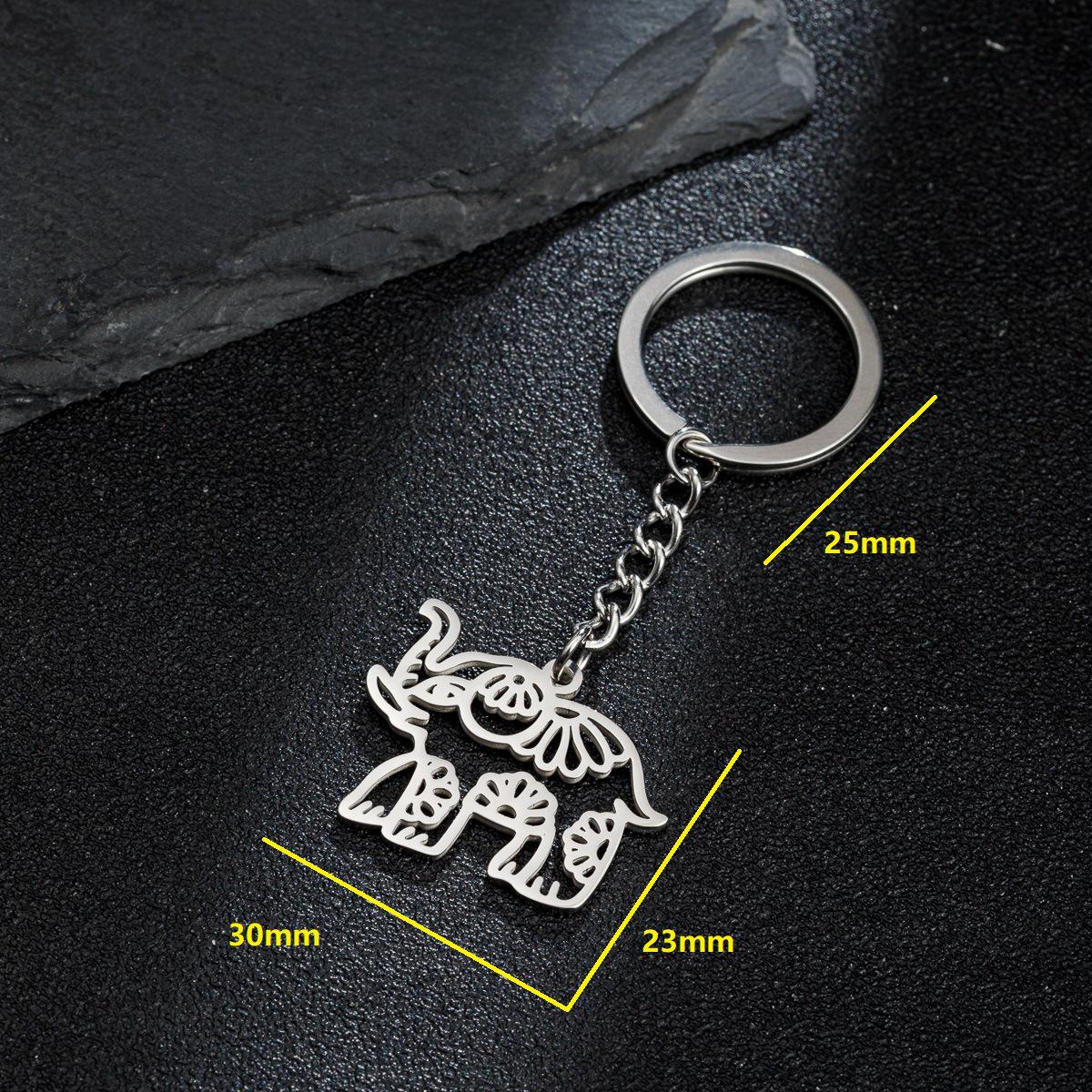 Spring Bohemian Tropical Elephant Pendant Keychain – Non-Fading