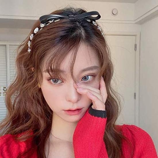 Avance Headband Hairband with Rhinestones and Crystal Faux Popular Hair Stones, Leather, Ribbon, Cute, Adult, Accessory, Ribbon, Bijou, Women's