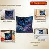 2D Cosmic Starry Sky Pattern Pillow Covers Pattern Cushion Cover Suitable For Sofa Bedroom Car Pillow Cover