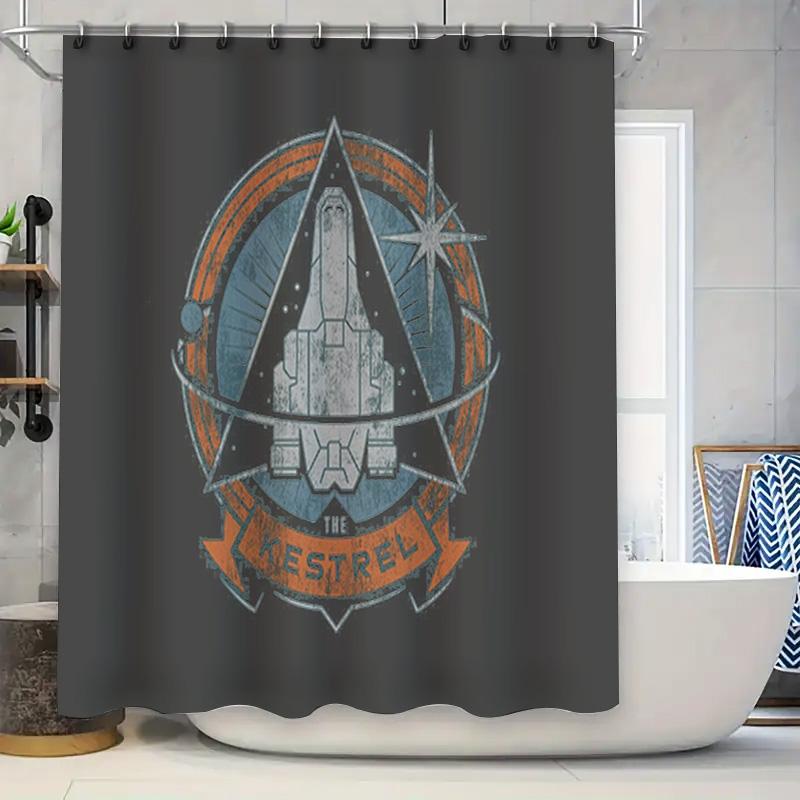 

Space Shuttle Nebula Galaxy Shower Curtain Artistic Celestial Home Decor Bathroom Set W60H190(CM)-1 Pcs