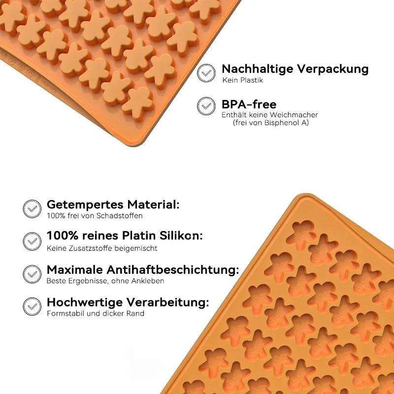 100 Löcher Schokoladenform Halloween Weihnachten Silikon Backform Keksform Mini Haustier Hund Snack Keks DIY Lebkuchenmann