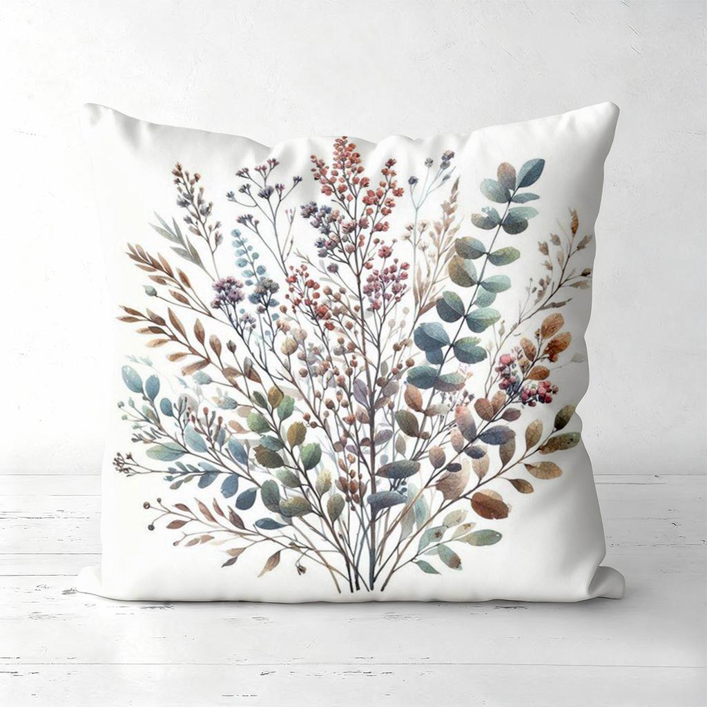 Floral Patterned Cushion Covers For Home Decor Polyester Pillowcase, Sofa Decorative Cushion Cov Headboard Pillow