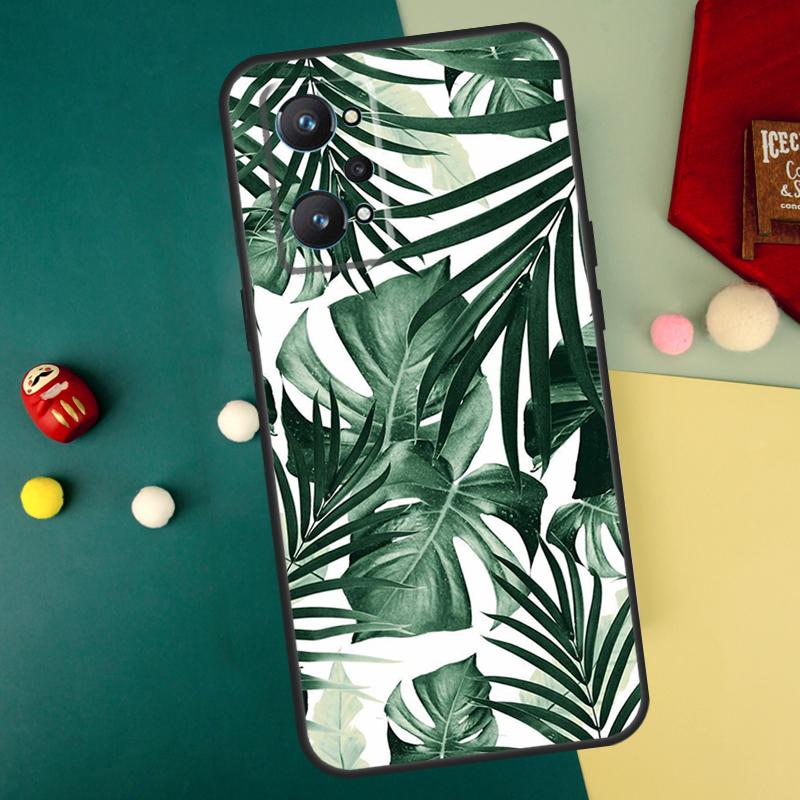 Tropisches Blattmuster für Realme GT7 Pro 15 13 10 11 12 14 Pro Plus C55 C71 C75 C67 C63 C61 C53 C35 C65 GT6 Hülle