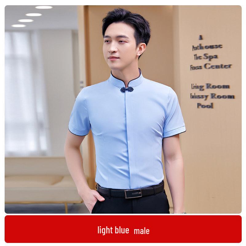 Women's Professional Short Sleeve Shirt for Hotel Front Desk & Reception Team Leaders