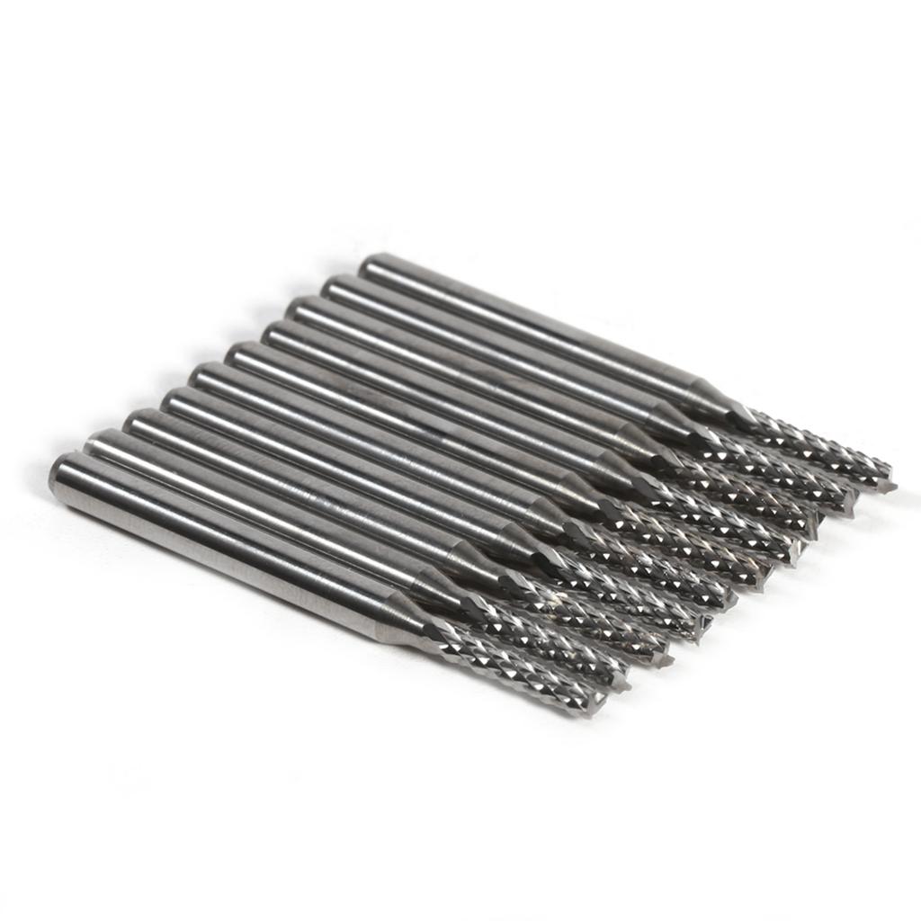 10pcs 2mm Cemented Carbide End Mill Engraving Bits Carving Drill SMT CNC PCB Cutter