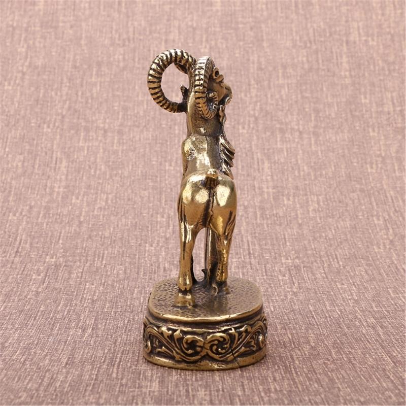 Metall Schaf Statue Skulpturen Dekorative Tierfiguren Tischplatte Ornament Symbole Reichtum Karriere Hausdekorationen