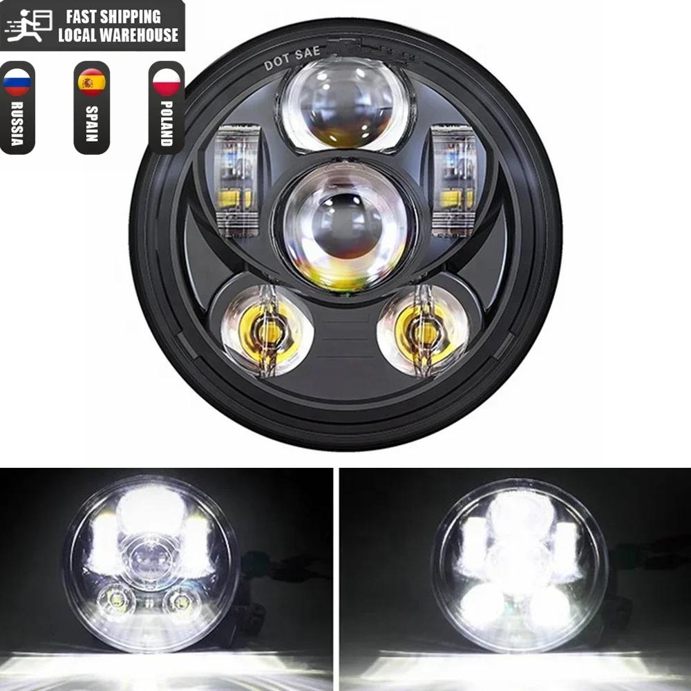 niversal Car Motorcycle 5.75 Inch LED Headlight For Harley Indian Yamaha Honda Triumph iii 5 3/4" H4 Headlamp For BMW 325i