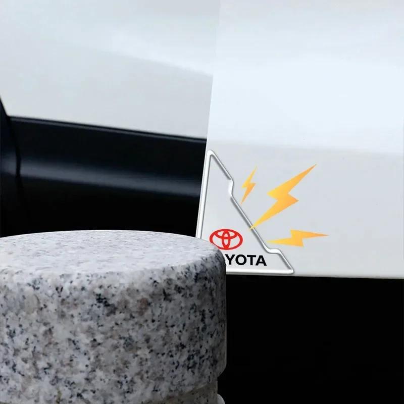 2Pc Car Door Corner Cover Anti-Scratch Protection Sticker Styling for Toyota Auris Rav4 Yaris Hilux Corolla Prius Avensis Emblem