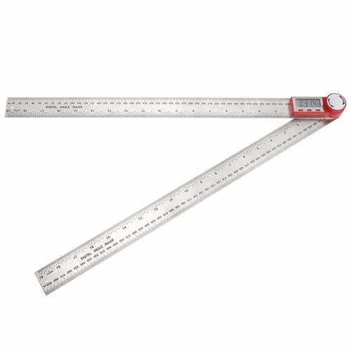 Digital Angle Meter, Stainless Steel Digital Ruler, 360 Angle Measuring Tool, Angle Finder Ruler, Woodworking Cutting Angle Tool, Angle and Length, D