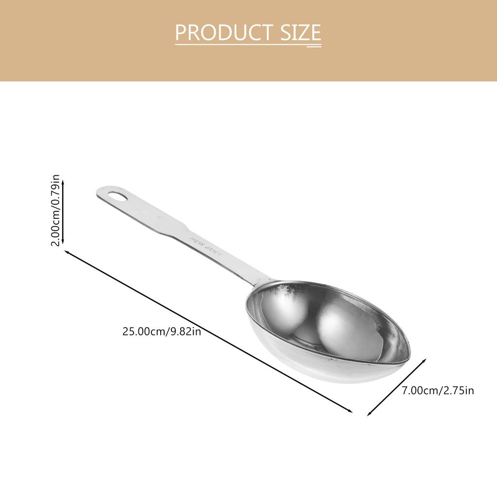 Measuring Spoon Stainless Steel Heavy Duty Small Tablespoon Smooth Surface Ergonomic Handle Kitchen Coffee Shops Accurate Scale