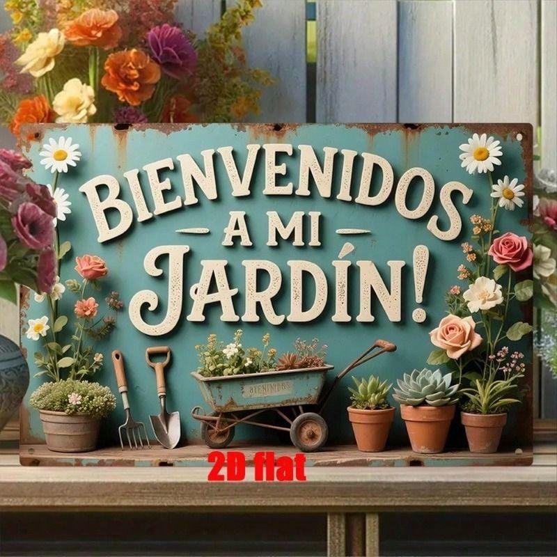 Welcome To My Garden Rustproof Metal Wall Sign Garden Decor Plaque