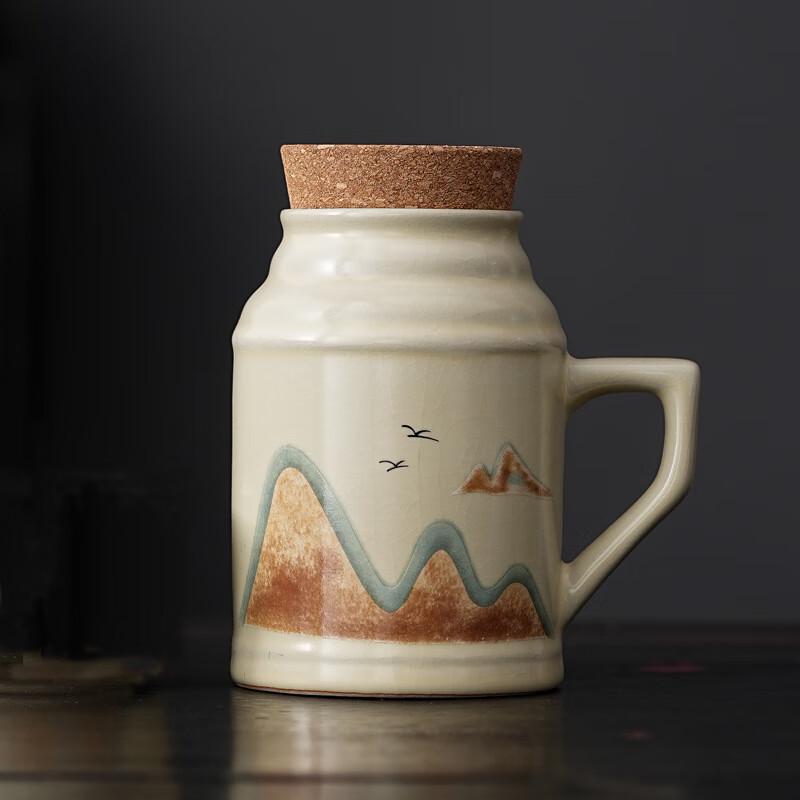 Junshiqian Yuanshan Ru Kiln Ceramic Warm Teapot 401-500ml