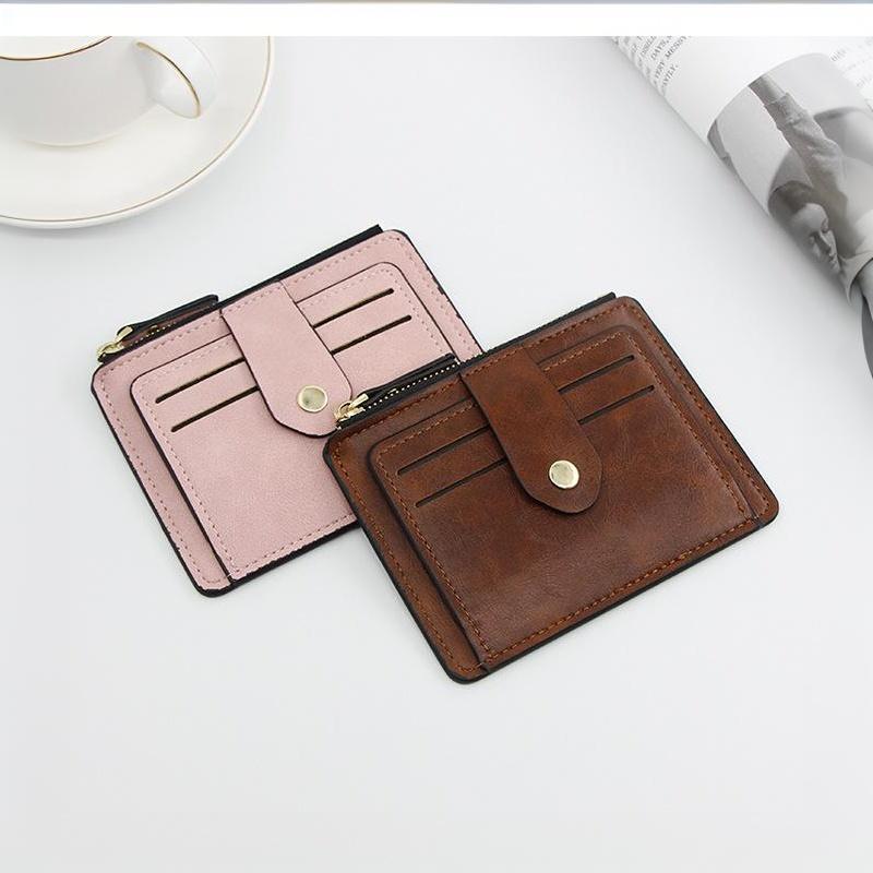 Portafoglio Portacarte di Credito ID Piccolo da Uomo Lusso Portafoglio Sottile in Pelle da Uomo Con Tasca Portamonete Marca Designer Borsa Per Uomini Donne