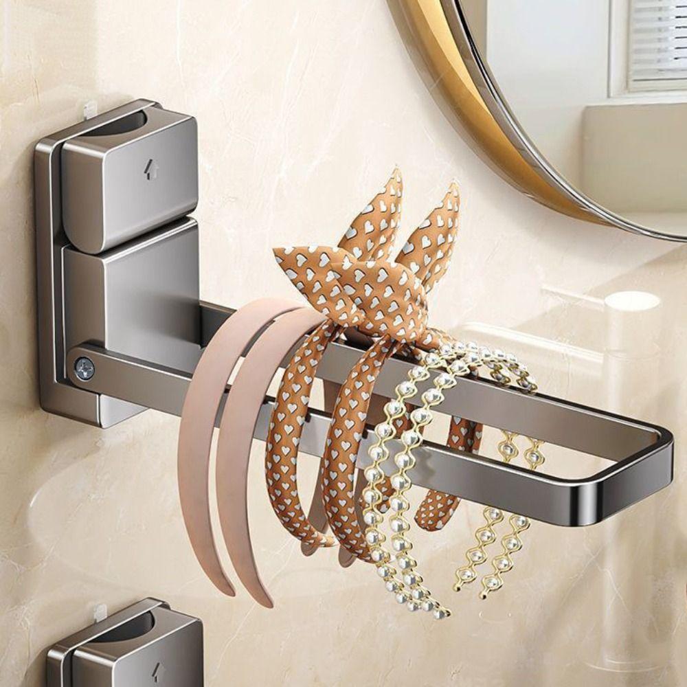 Space-Saving Foldable Towel Rack Moisture-Resistant Bath Towels Rack Hanger Organizer Rack  Closet