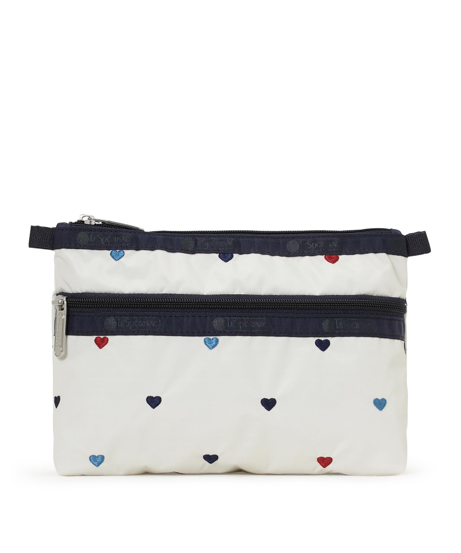 Pouch COSMETIC Heart Embroidery [LeSportsac] [Official] CLUTCH/7105/Tricolor