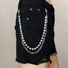 Simple Waist Chain For Women Temperament Pearl Beaded U-Shaped Waist Chain Hip Hop Rock Personality Jeans Chain Accessories